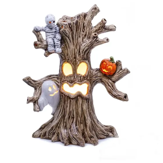 Haunted Halloween Tree Light Up (33cm H x 25cm W)