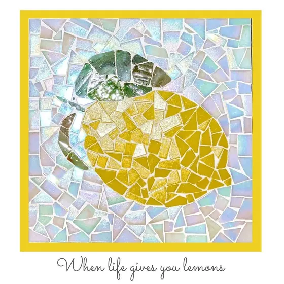 Lemon Kitchen Trivet DIY Mosaic Kit, Craft Box