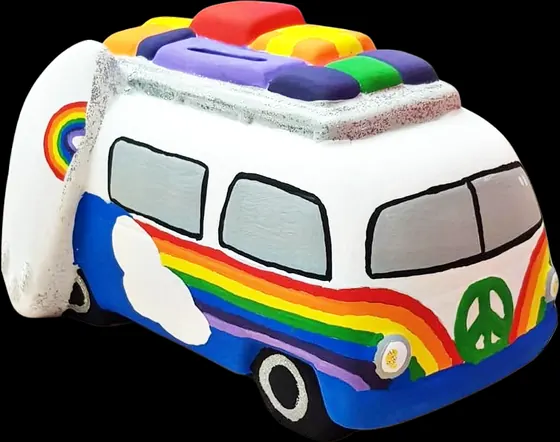 Hippie Surfer Van Bank