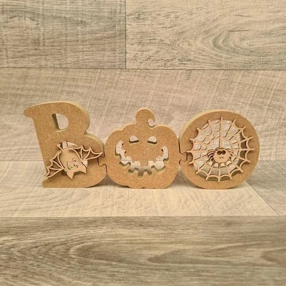 Boo jigsaw with embellishments