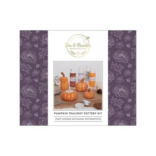 Bee & Bumble Pumpkin Tealight Pottery Kit