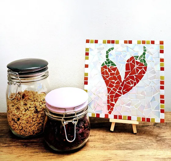 Chilli Pepper DIY Mosaic Kit - Kitchen trivet