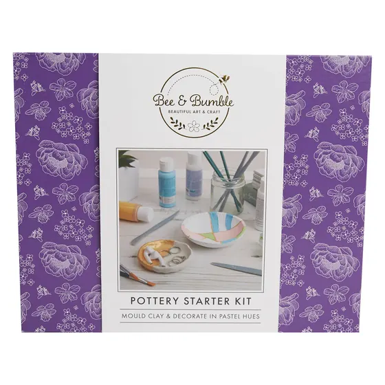 Bee & Bumble Pottery Starter Craft Kit - Pastel