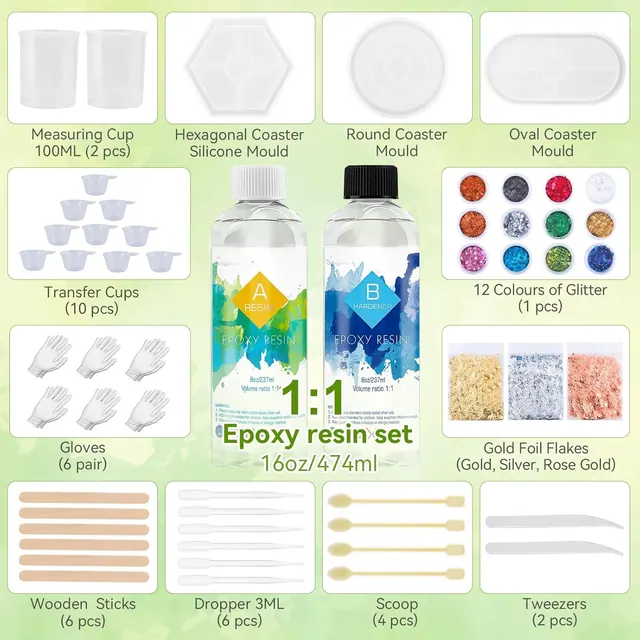 Epoxy Resin Set with Moulds
