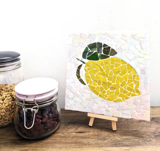 Lemon Kitchen Trivet DIY Mosaic Kit, Craft Box