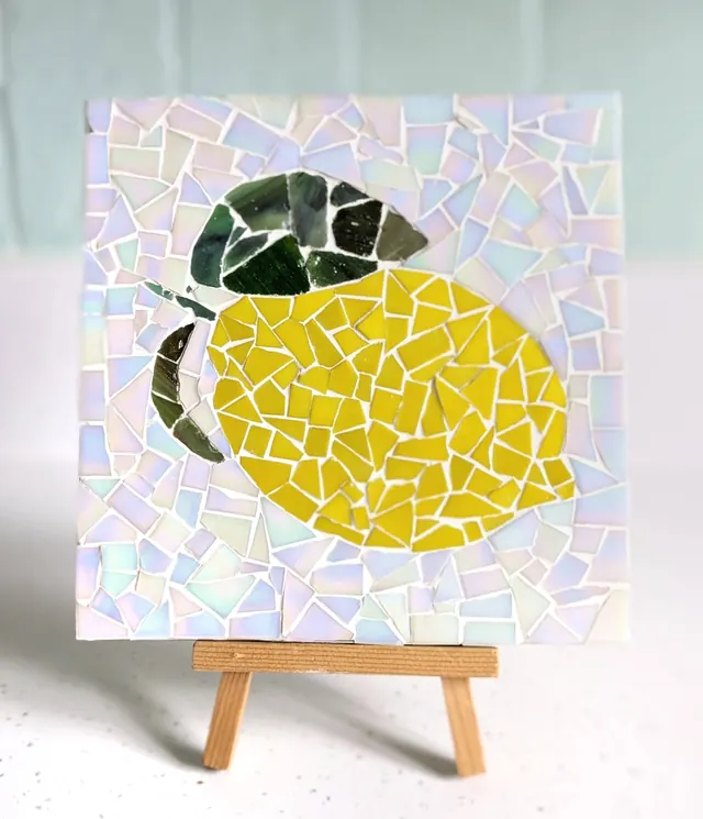 Lemon Kitchen Trivet DIY Mosaic Kit, Craft Box
