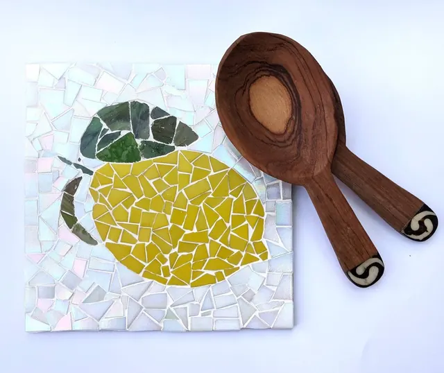Lemon Kitchen Trivet DIY Mosaic Kit, Craft Box
