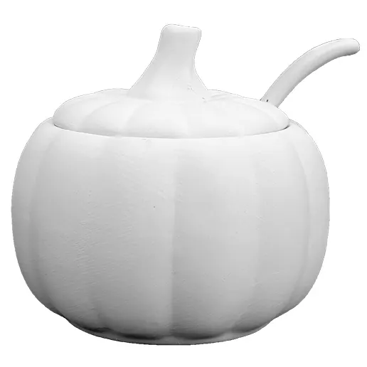 Pumpkin Sugar Pot w/spoon