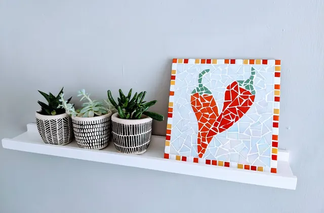 Chilli Pepper DIY Mosaic Kit - Kitchen trivet