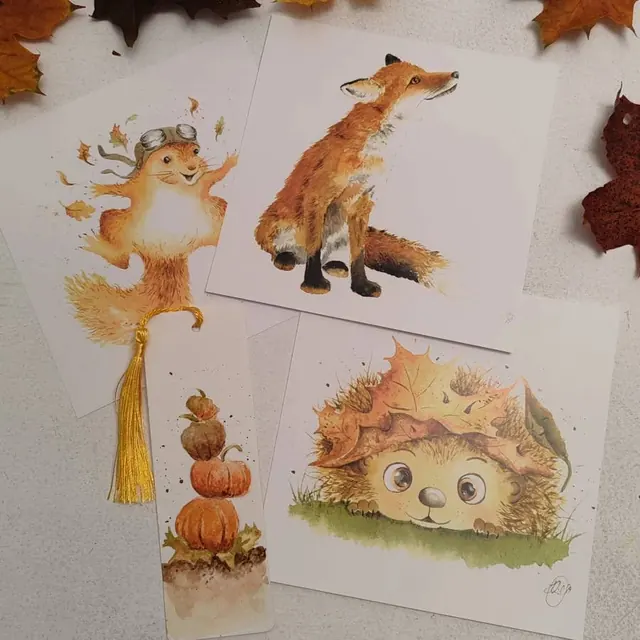 Paint your own watercolour cards kit – Autumn Vibes